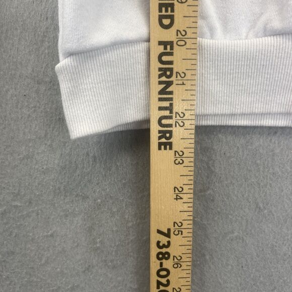 Tom & Jerry Y2k White Crew Neck Sweatshirt Cartoon Graphic Sleeves Size XS - Picture 14 of 15